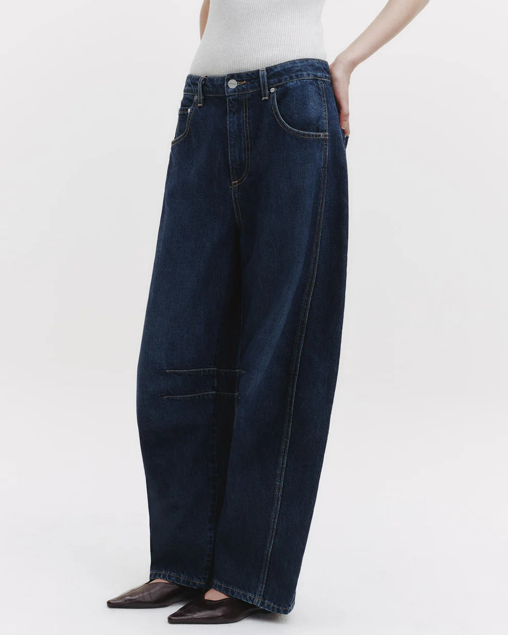 NEW BARREL PANT DARK WASH