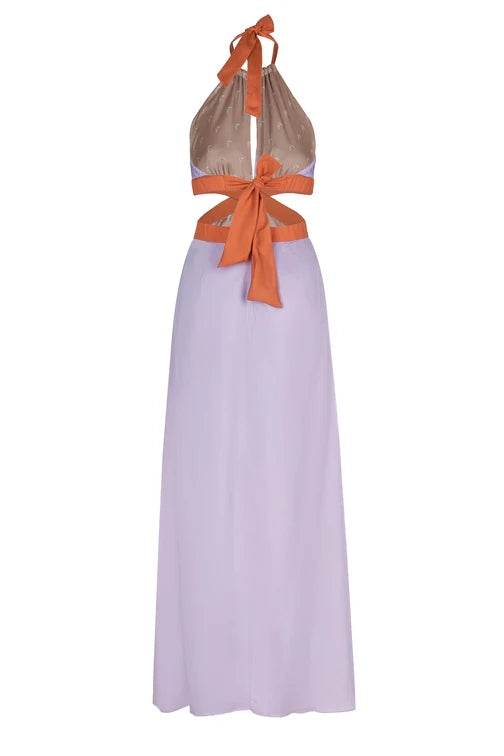 SAN AGUSTIN MARTELLATO SILK MIDI DRESS