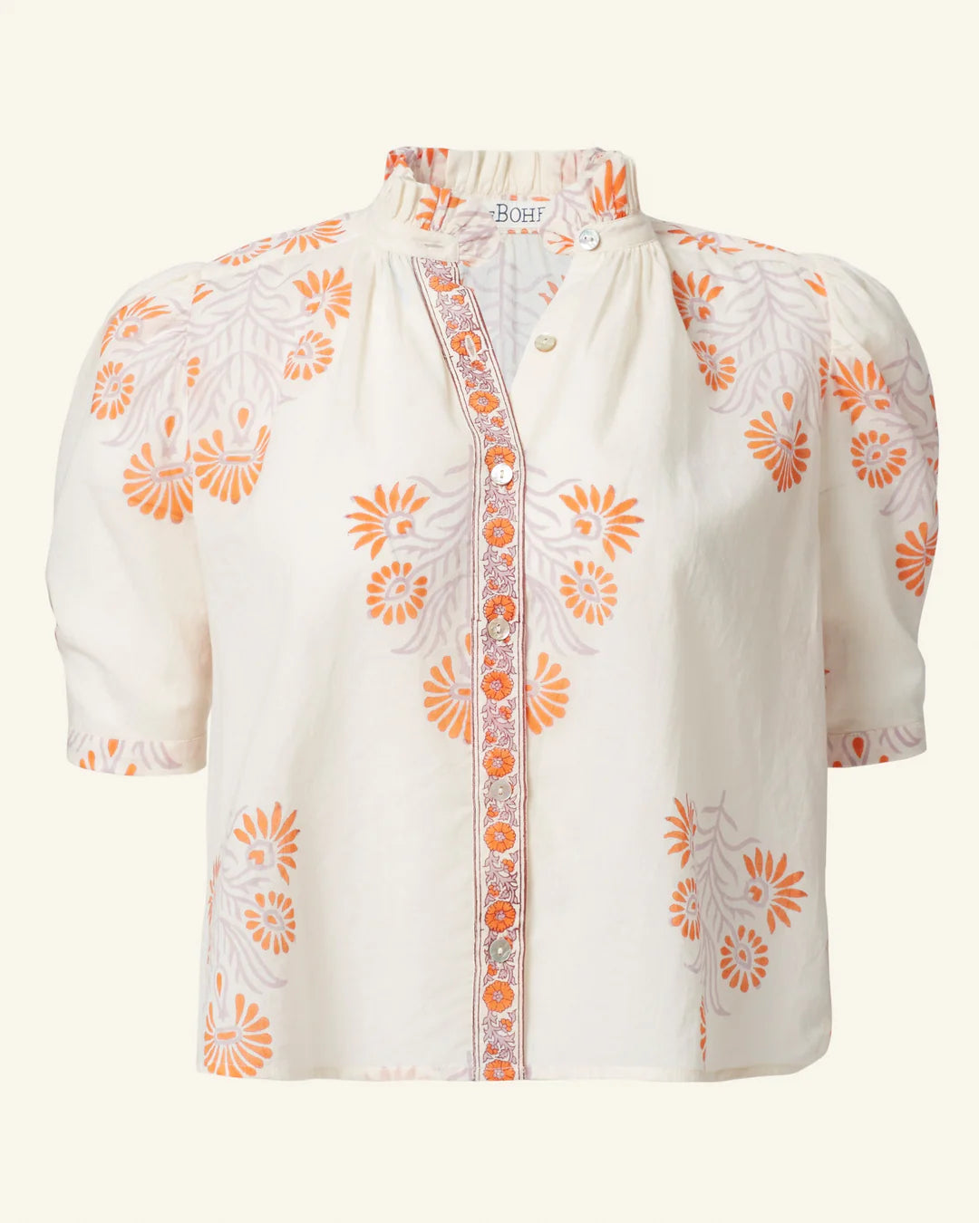 WINN PAPAYA ASTER SHIRT IVORY PAPAYA