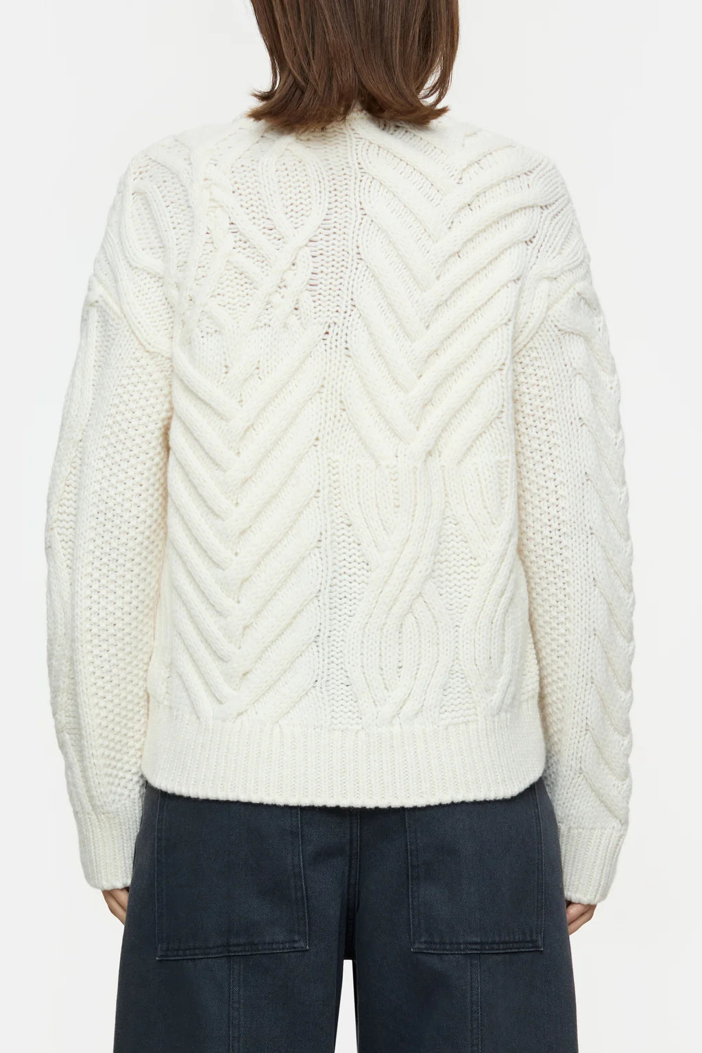 CREW ZIP CARDIGAN IVORY