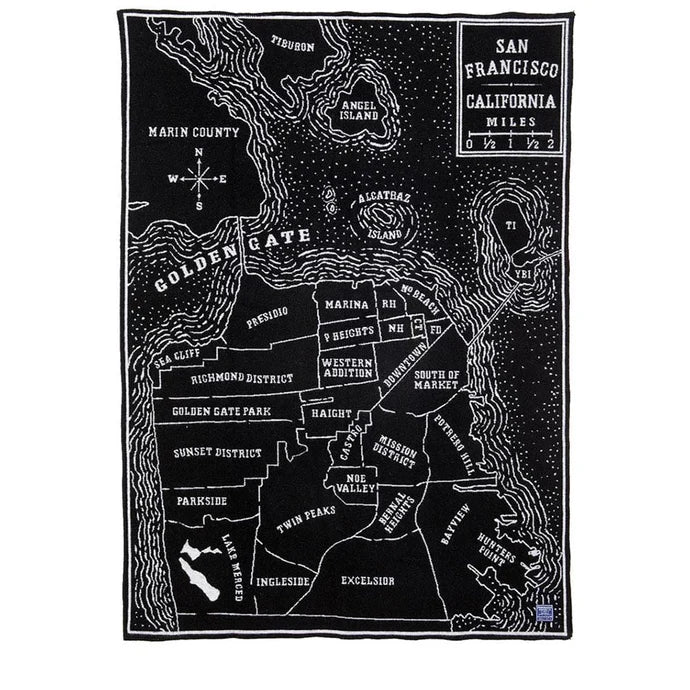 SAN FRANCISCO MAP THROW