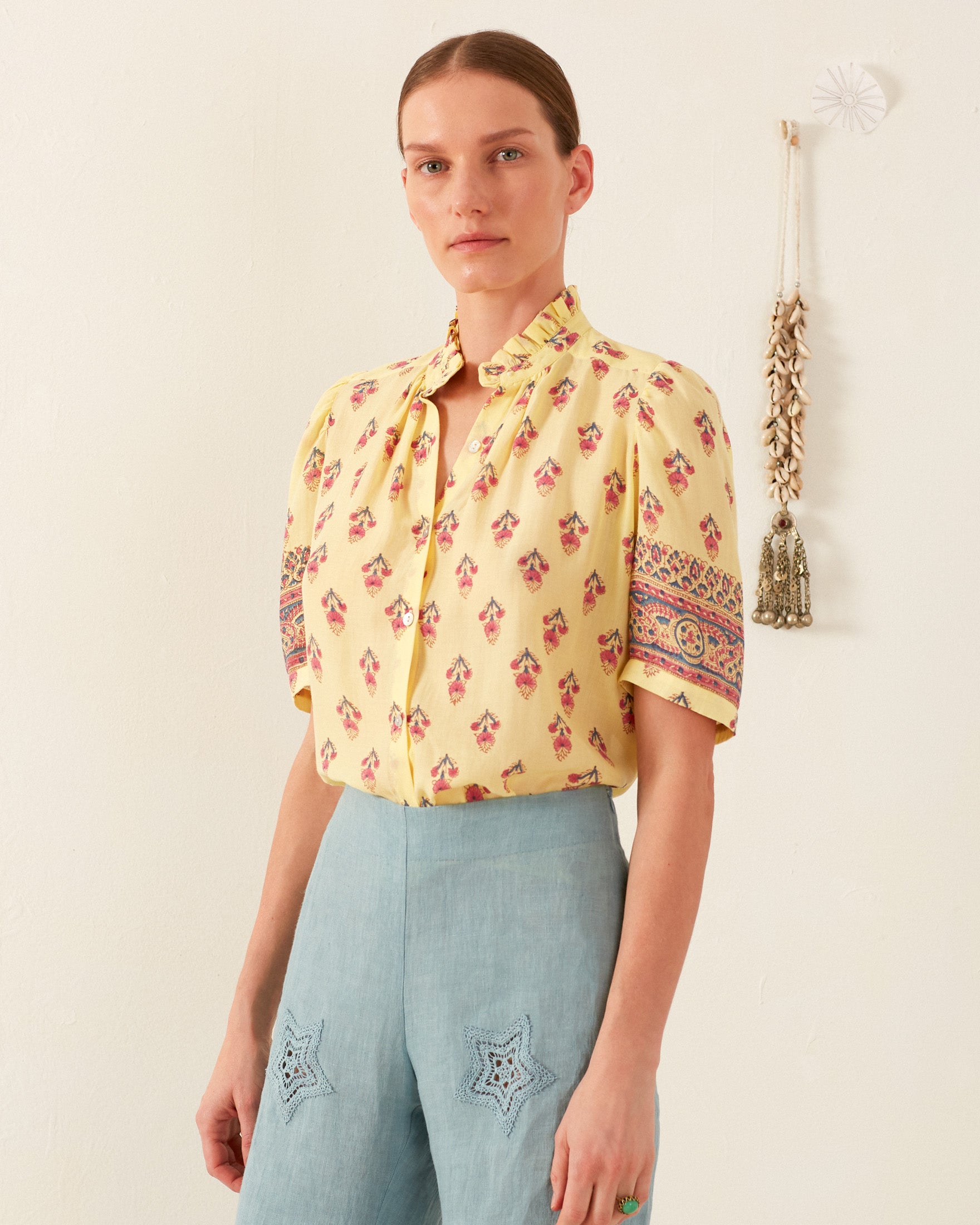 WINN PRIMROSE BHUTTI SHIRT YELLOW PRIMROSE