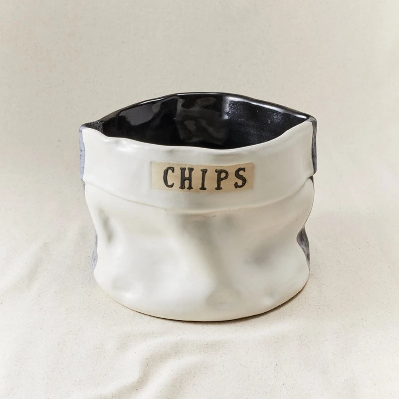 CINDY BAG CHIPS - BLANC/NOIR